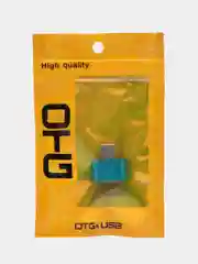 Синий otg переходник Type-C на USB, OTG, металлический корпус