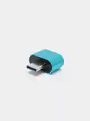 Синий otg переходник Type-C на USB, OTG, металлический корпус