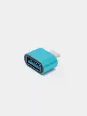 Синий otg переходник Type-C на USB, OTG, металлический корпус