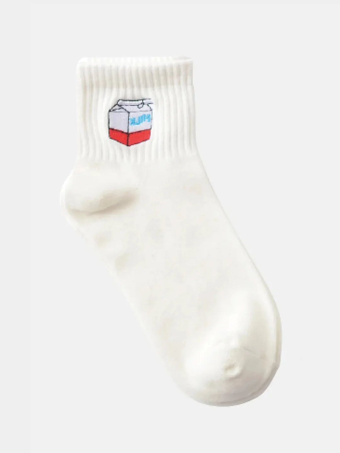 Оливковый носки с вышивкой унисекс, средние