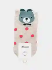 Конфетный женские носки с принтом "Медвежонок"