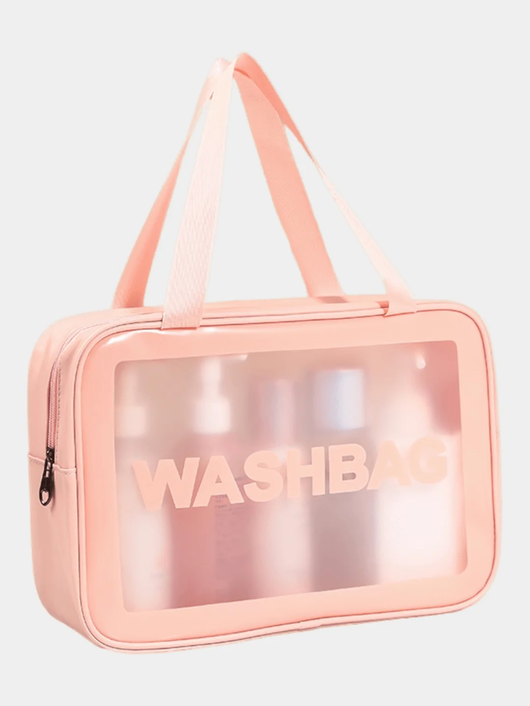 Розовый косметичка водонепроницаемая Washbag, прозрачная, для бассейна