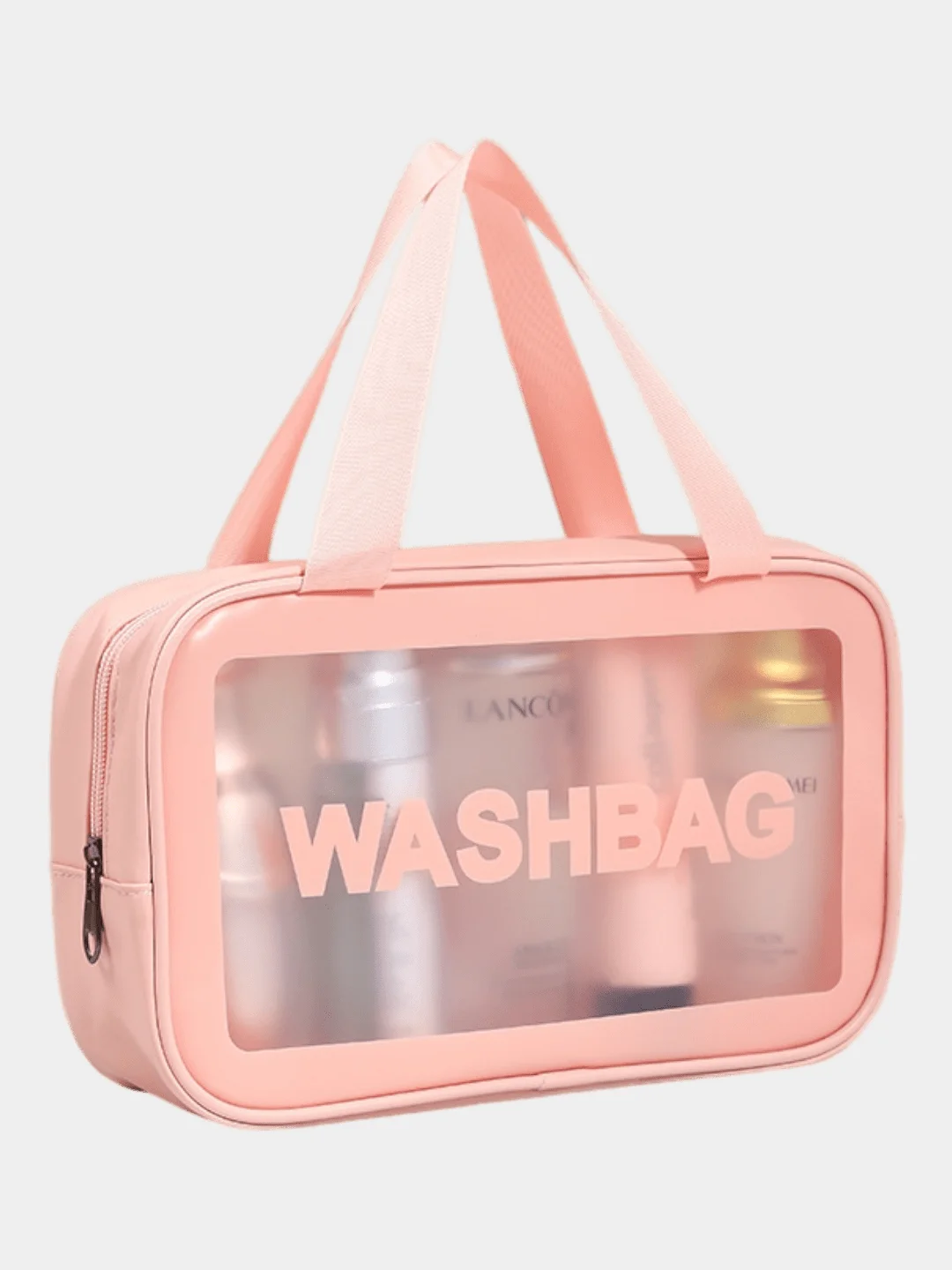 Розовый косметичка водонепроницаемая Washbag, прозрачная, для бассейна