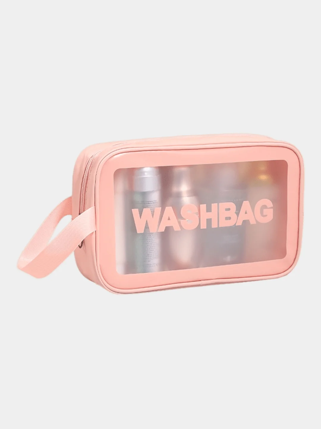 Розовый косметичка водонепроницаемая Washbag, прозрачная, для бассейна