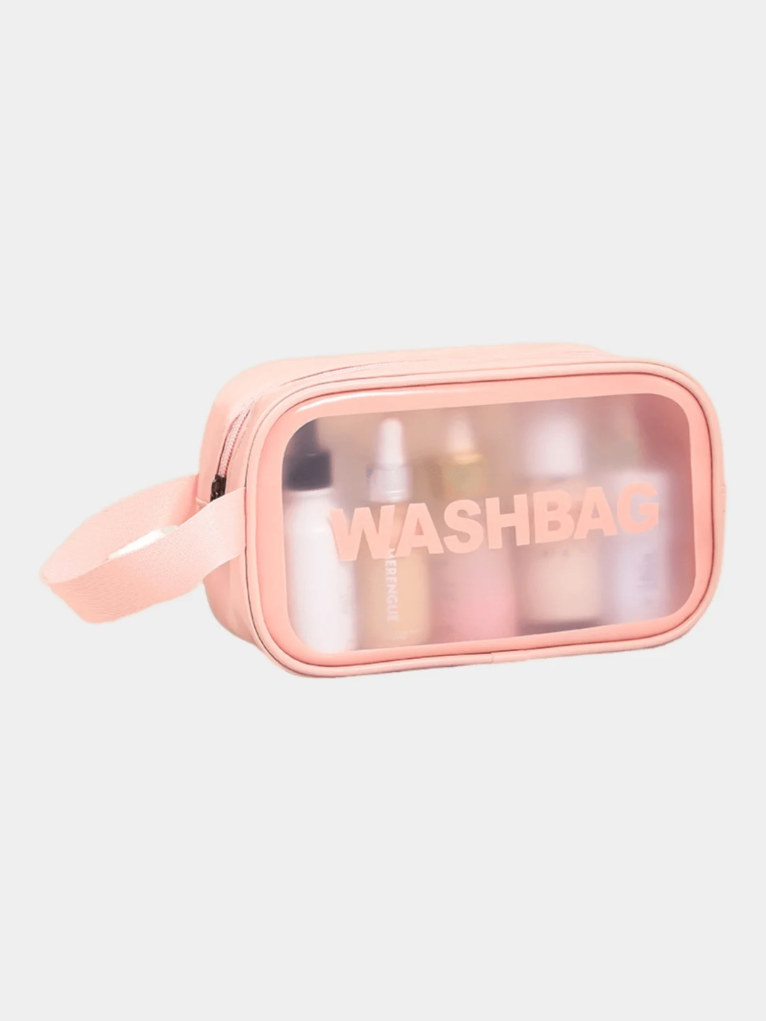 Розовый косметичка водонепроницаемая Washbag, прозрачная, для бассейна