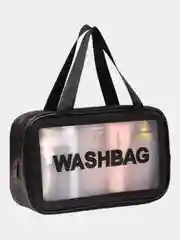 Черный косметичка водонепроницаемая Washbag, прозрачная, для бассейна