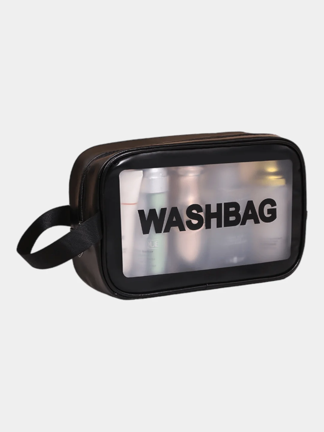 Черный косметичка водонепроницаемая Washbag, прозрачная, для бассейна