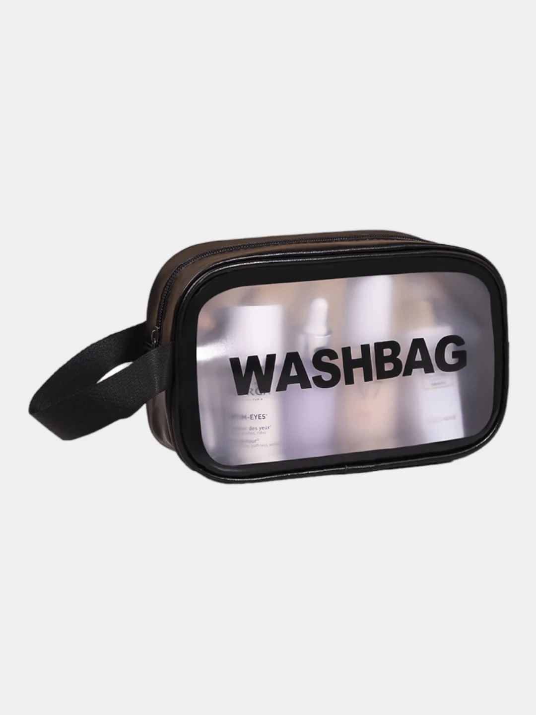 Черный косметичка водонепроницаемая Washbag, прозрачная, для бассейна