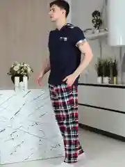 Темно-синий костюм мужской Хоум Стайл: футболка, брюки, 5014КФ