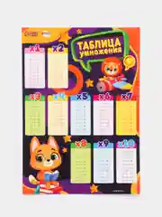 Обучающий плакат "Таблица умножения", А4, 170 г/м
