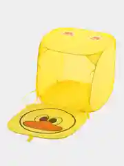 Лимонный складная корзина с крышкой для хранения игрушек и вещей