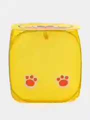 Лимонный складная корзина с крышкой для хранения игрушек и вещей