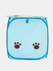 Голубой складная корзина с крышкой для хранения игрушек и вещей