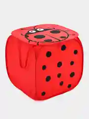 Красный складная корзина с крышкой для хранения игрушек и вещей