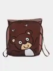 Коричневый складная корзина с крышкой для хранения игрушек и вещей