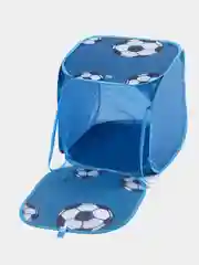 Синий складная корзина с крышкой для хранения игрушек и вещей