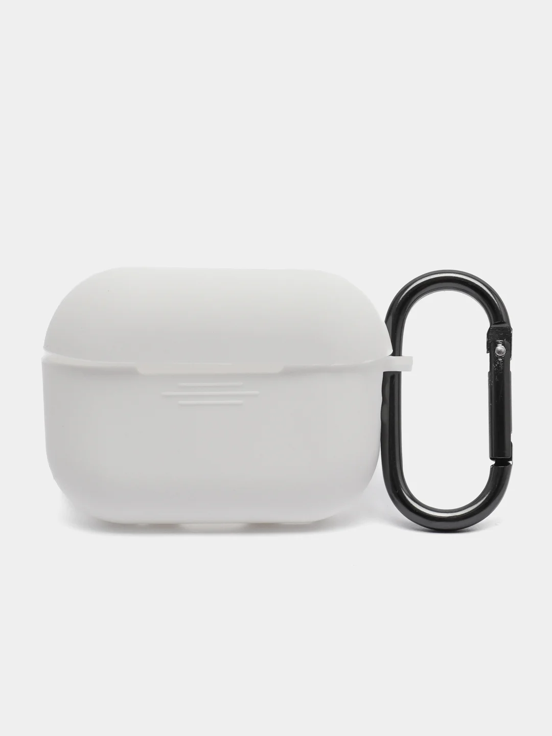 Белый чехол для наушников AirPods Pro 2, силиконовый, с карабином