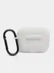 Белый чехол для наушников AirPods Pro 2, силиконовый, с карабином