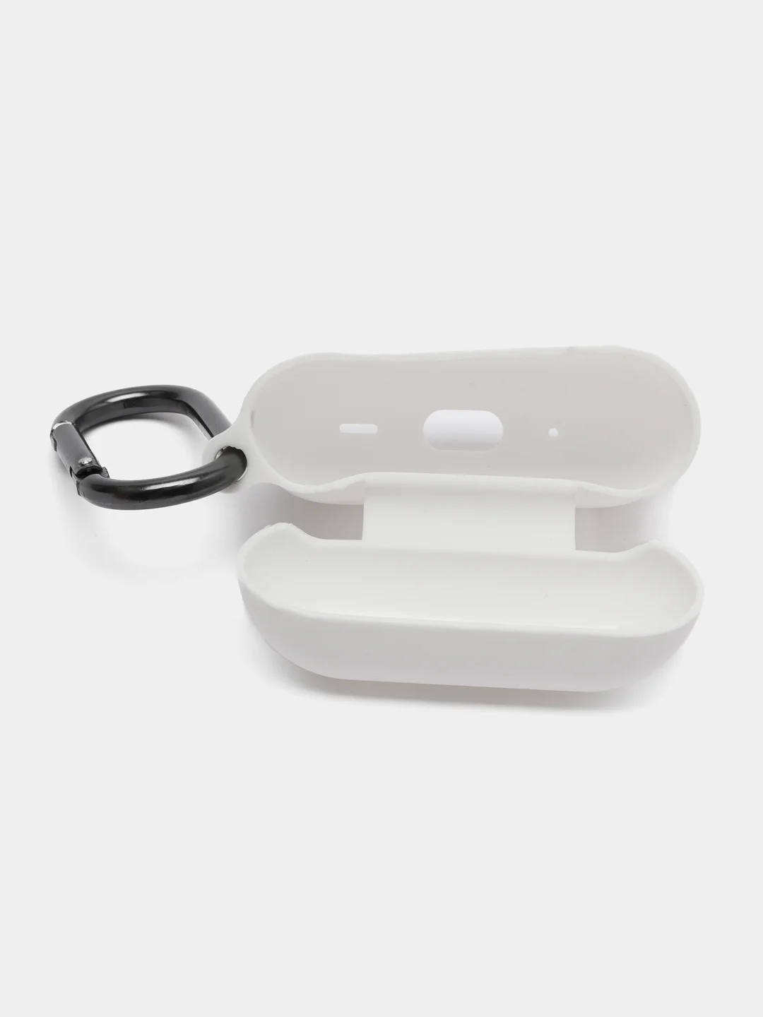 Белый чехол для наушников AirPods Pro 2, силиконовый, с карабином