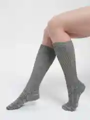 Зеленый гольфы компрессионные, из крапивы и льна