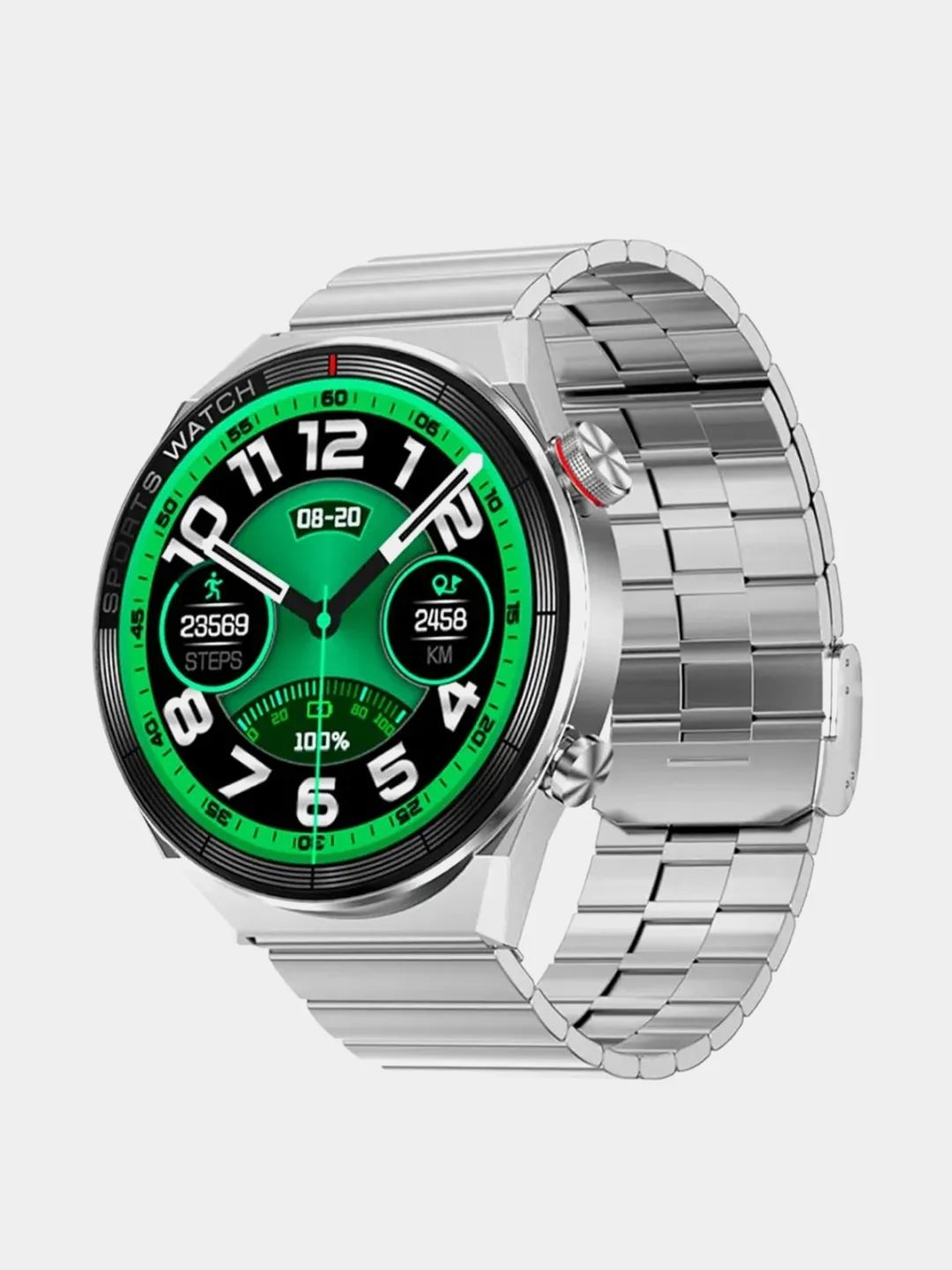 Серебряный умные смарт часы DT3Max Ultra, круглые, мужские