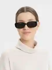 Очки солнцезащитные женские черные, прямоугольные