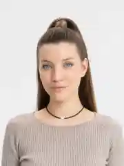 Черный цепочка с жемчугом, чокер из бисера