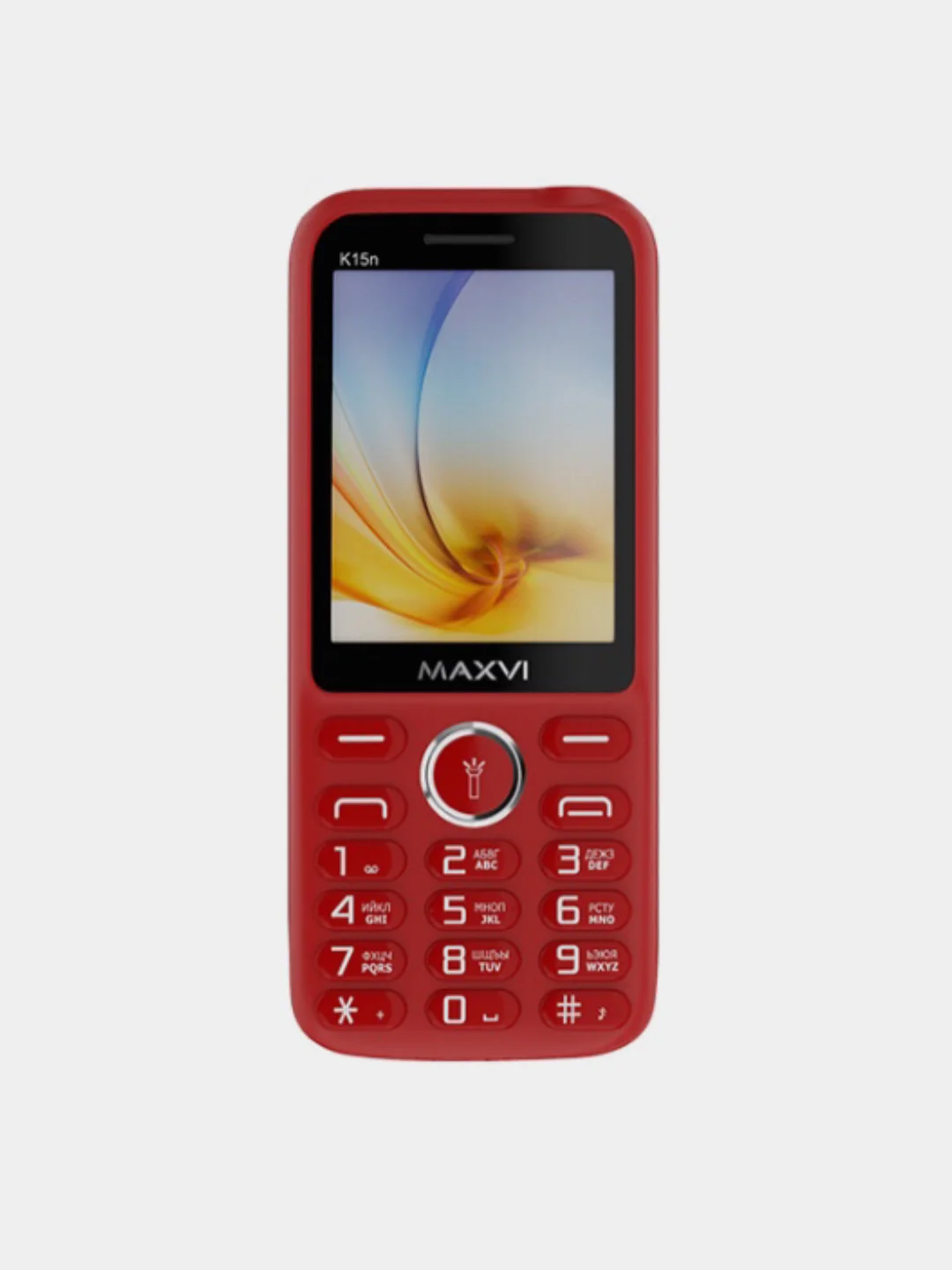 Красный мобильный телефон Maxvi K15n, С КАМЕРОЙ, АККУМУЛЯТОР 1400мАч