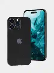 Черный кожаная гидрогелевая пленка на iPhone 11/12/12Pro/13/13Pro/13 Pro Max/14Pro/ 14 Pro Max