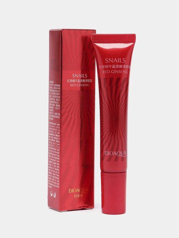 Крем для век антивозрастной с женьшенем и муцином улитки Ginseng Snail Eye Cream
