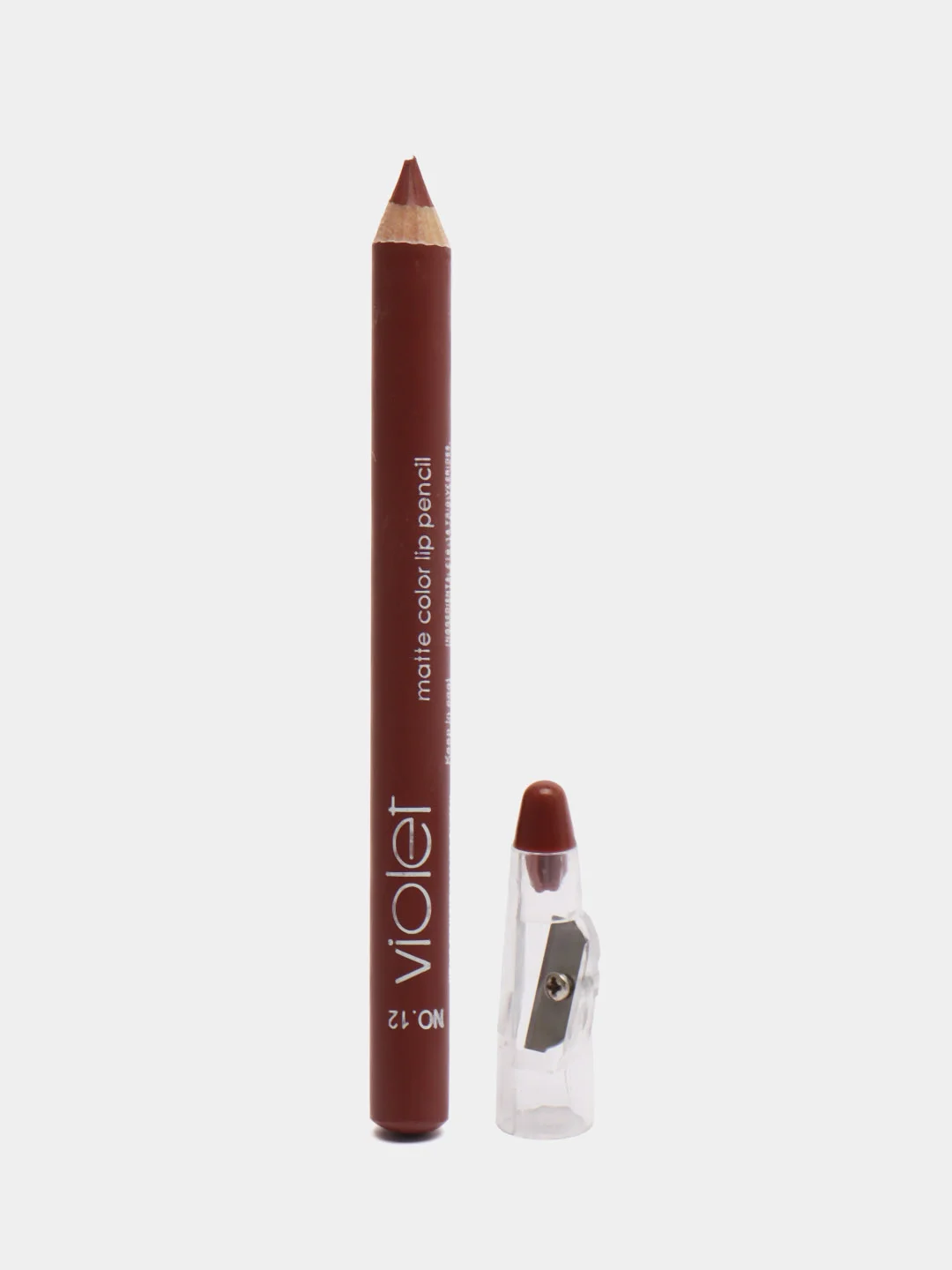 Карандаш для губ Violet Waterproof Lipstick, с точилкой, 12 цветов