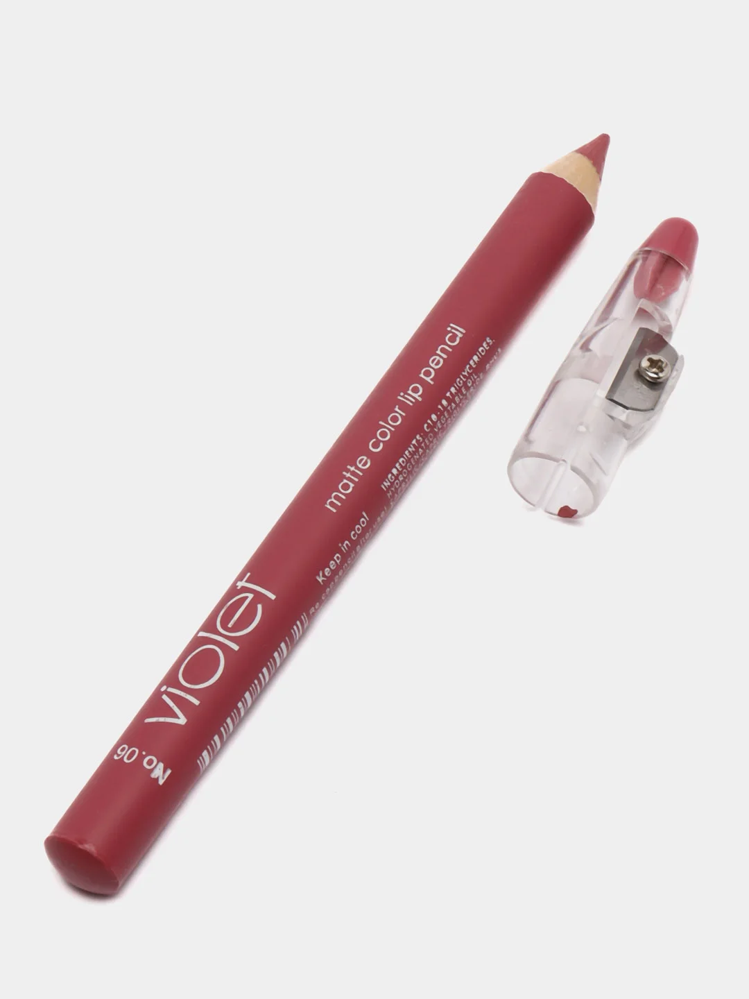 Карандаш для губ Violet Waterproof Lipstick, с точилкой, 12 цветов