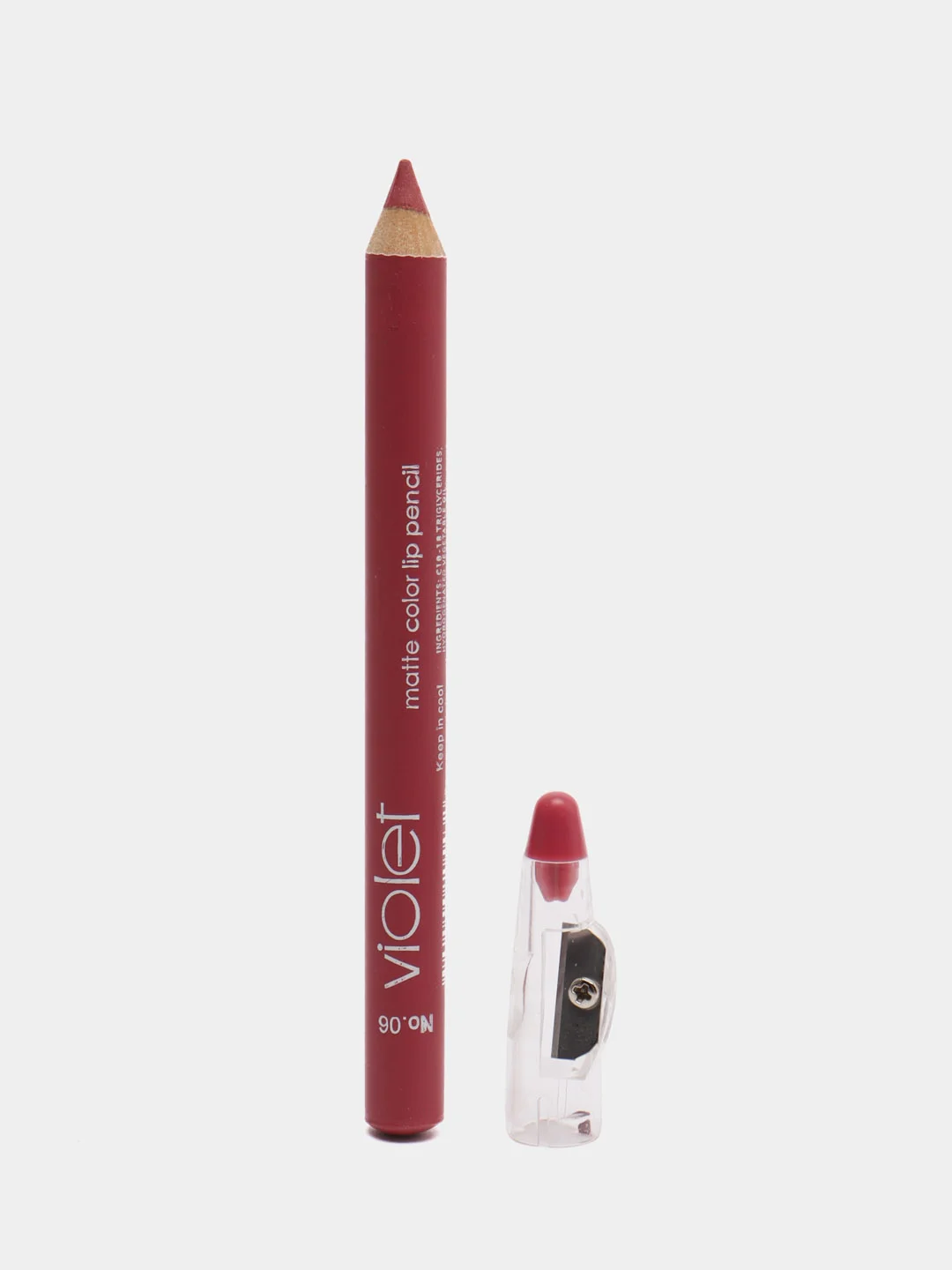 Карандаш для губ Violet Waterproof Lipstick, с точилкой, 12 цветов