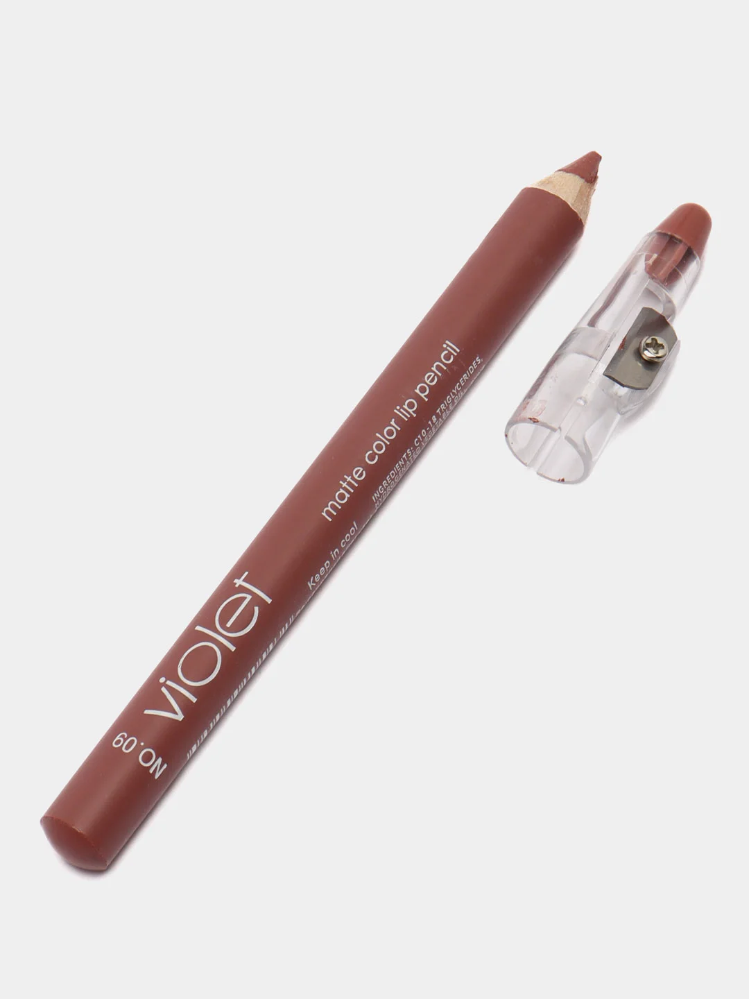 Карандаш для губ Violet Waterproof Lipstick, с точилкой, 12 цветов