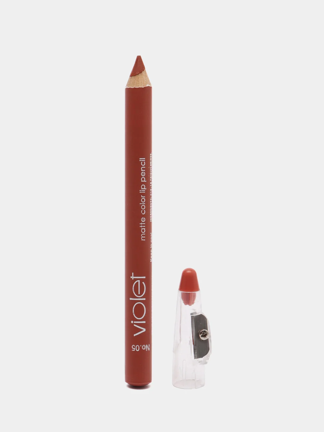 Карандаш для губ Violet Waterproof Lipstick, с точилкой, 12 цветов
