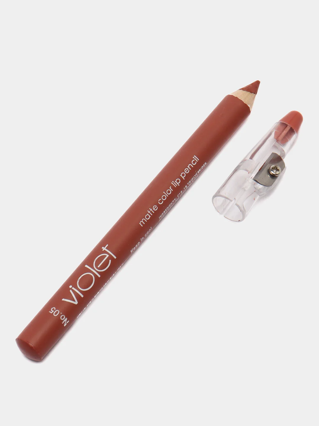Карандаш для губ Violet Waterproof Lipstick, с точилкой, 12 цветов