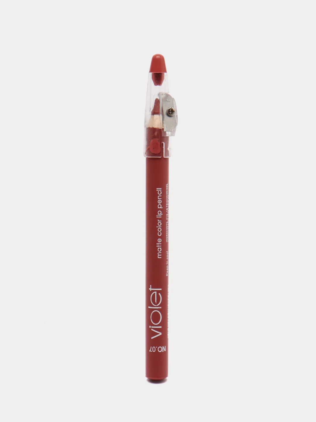 Карандаш для губ Violet Waterproof Lipstick, с точилкой, 12 цветов