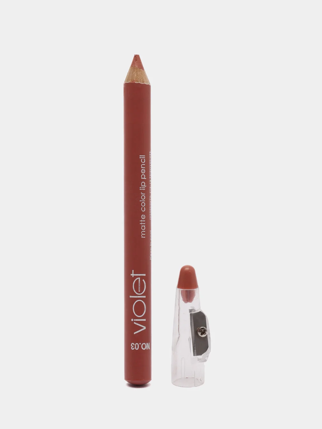 Карандаш для губ Violet Waterproof Lipstick, с точилкой, 12 цветов