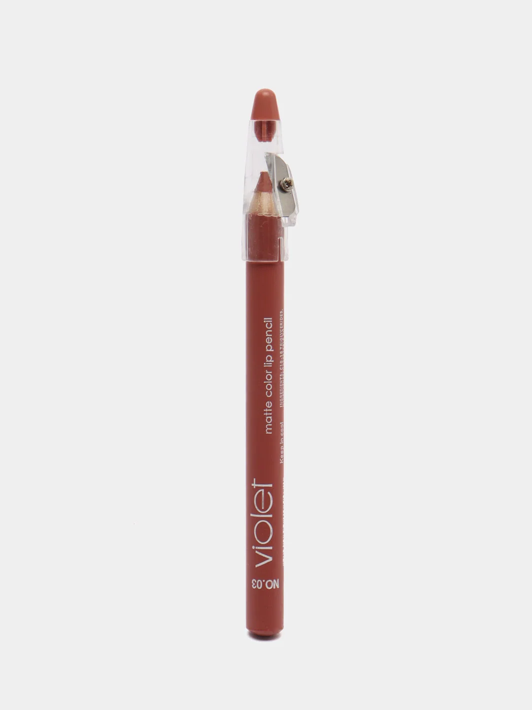 Карандаш для губ Violet Waterproof Lipstick, с точилкой, 12 цветов