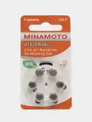 Батарейки для слуховых аппаратов Minamoto ZA13 (A13, PR48, AC13, DA13)