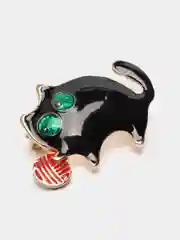 Брошь "Черный кот"
