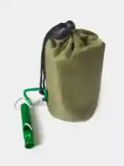 Зелёный хаки термозащитное аварийное одеяло-мешок, фольгированное