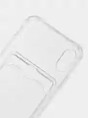 Чехол с карманом для карт iPhone X, XR, 11, Pro, Pro Max, прозрачный, силикон