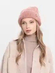 Коралловый шапка женская "Ива"