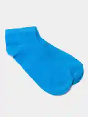 Синий носки унисекс, короткие, однотонные