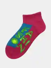 Фуксия носки укороченные, цветные