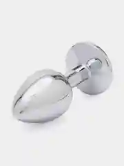 Конфетный анальная пробка металлическая, с кристалом, 3 размера