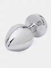 Красный анальная пробка металлическая, с кристалом, 3 размера