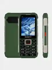 Зеленый мобильный телефон Maxvi T12, С КАМЕРОЙ, ФУНКЦИЯ POWER BANK, АККУМУЛЯТОР 2500мАч