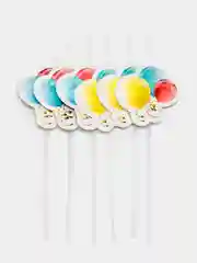 Соломки PROCOS Sparkling Balloons для напитков, с декорацией, 6 штук